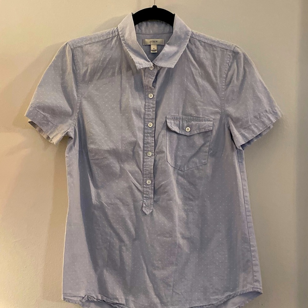 J. Crew dot print popover shirt